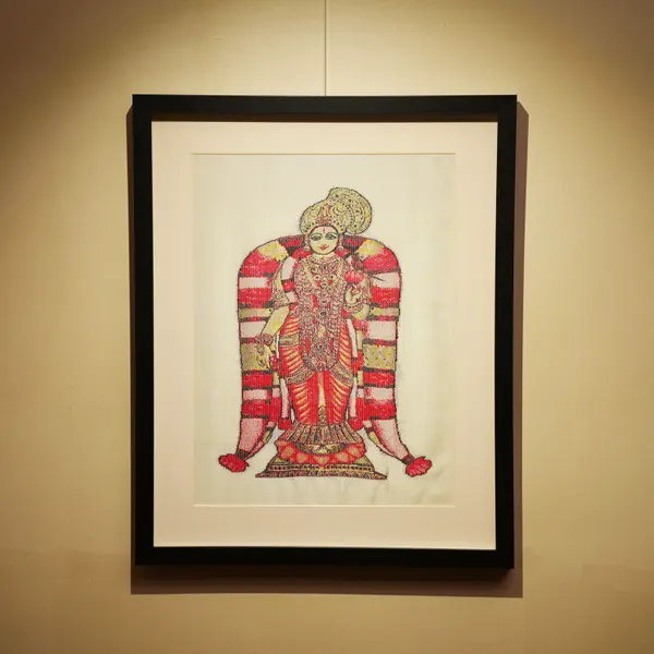 Goddess Andal | Pure Kanjivaram Silk Art | Handloom