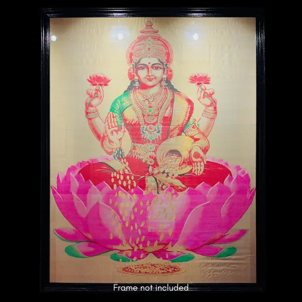 Goddess Mahalakshmi | Pure Kanjivaram Silk Art | Handloom | Masterpiece Series