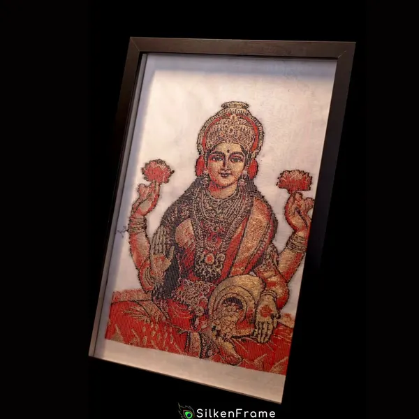 Goddess Mahalakshmi | Pure Kanjivaram Silk Art | Handloom | Essentials Series
