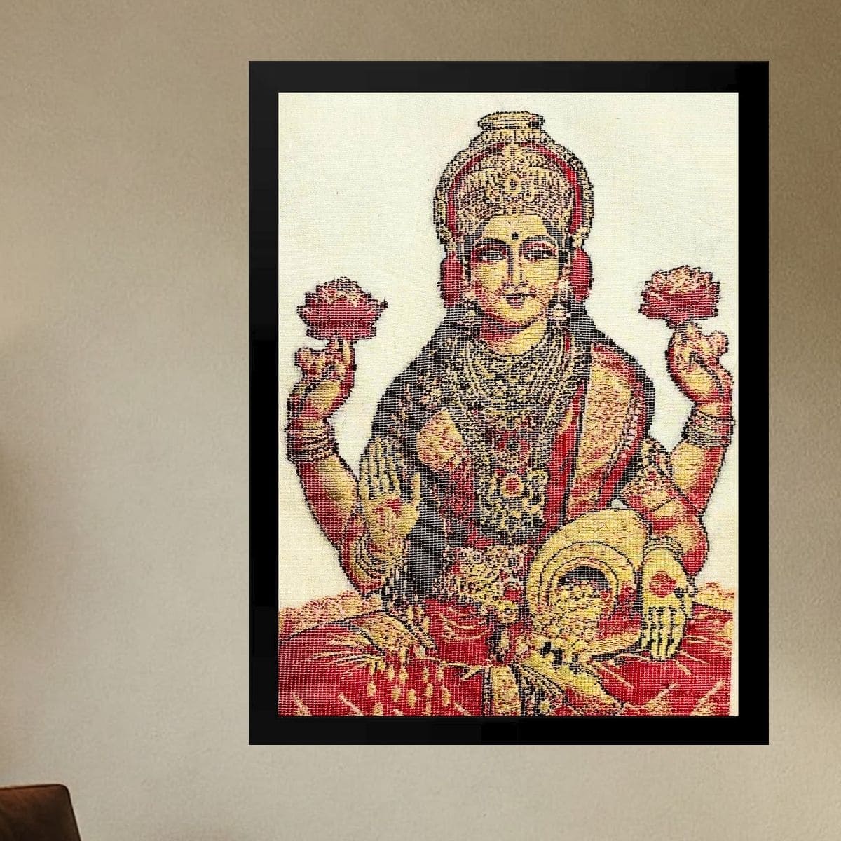 Goddess Mahalakshmi | Pure Kanjivaram Silk Art | Handloom | Essentials Series