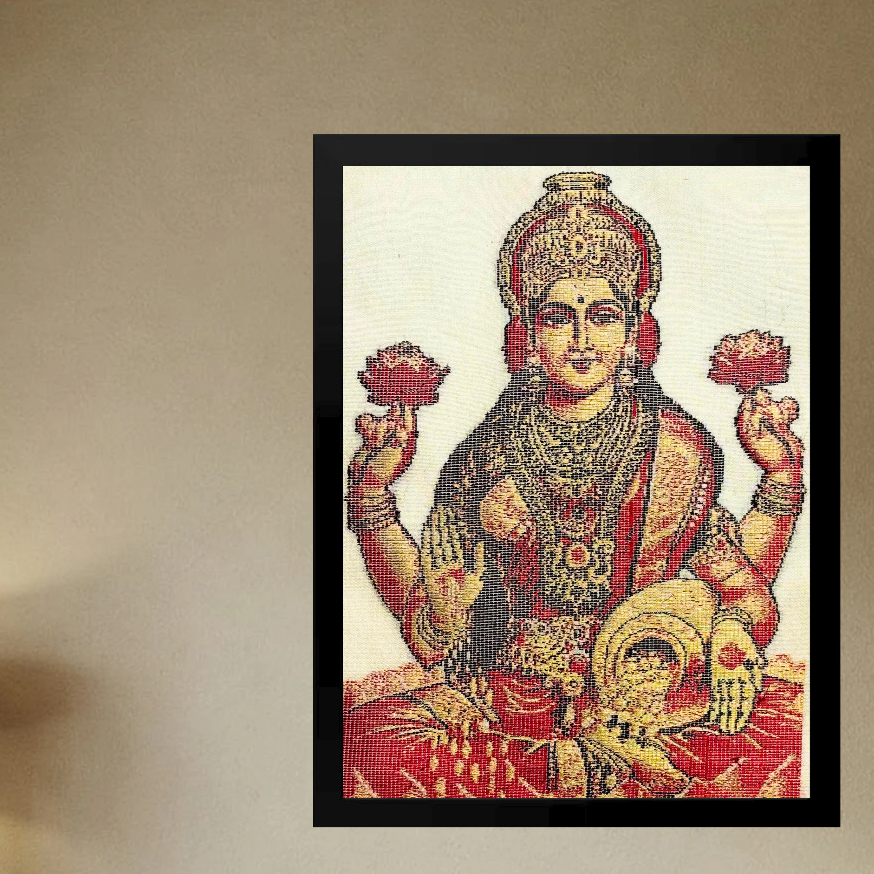 Goddess Mahalakshmi | Pure Kanjivaram Silk Art | Handloom | Essentials Series