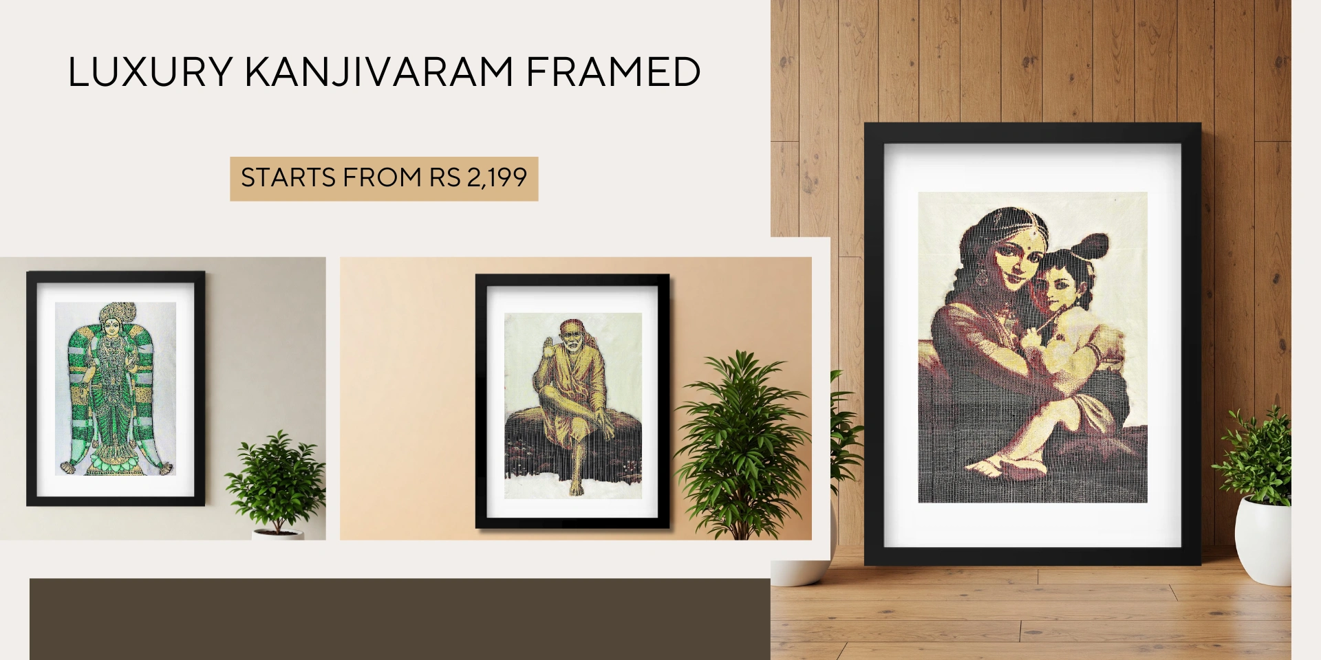 Home Decor Luxury Kanjivaram Silk Arts