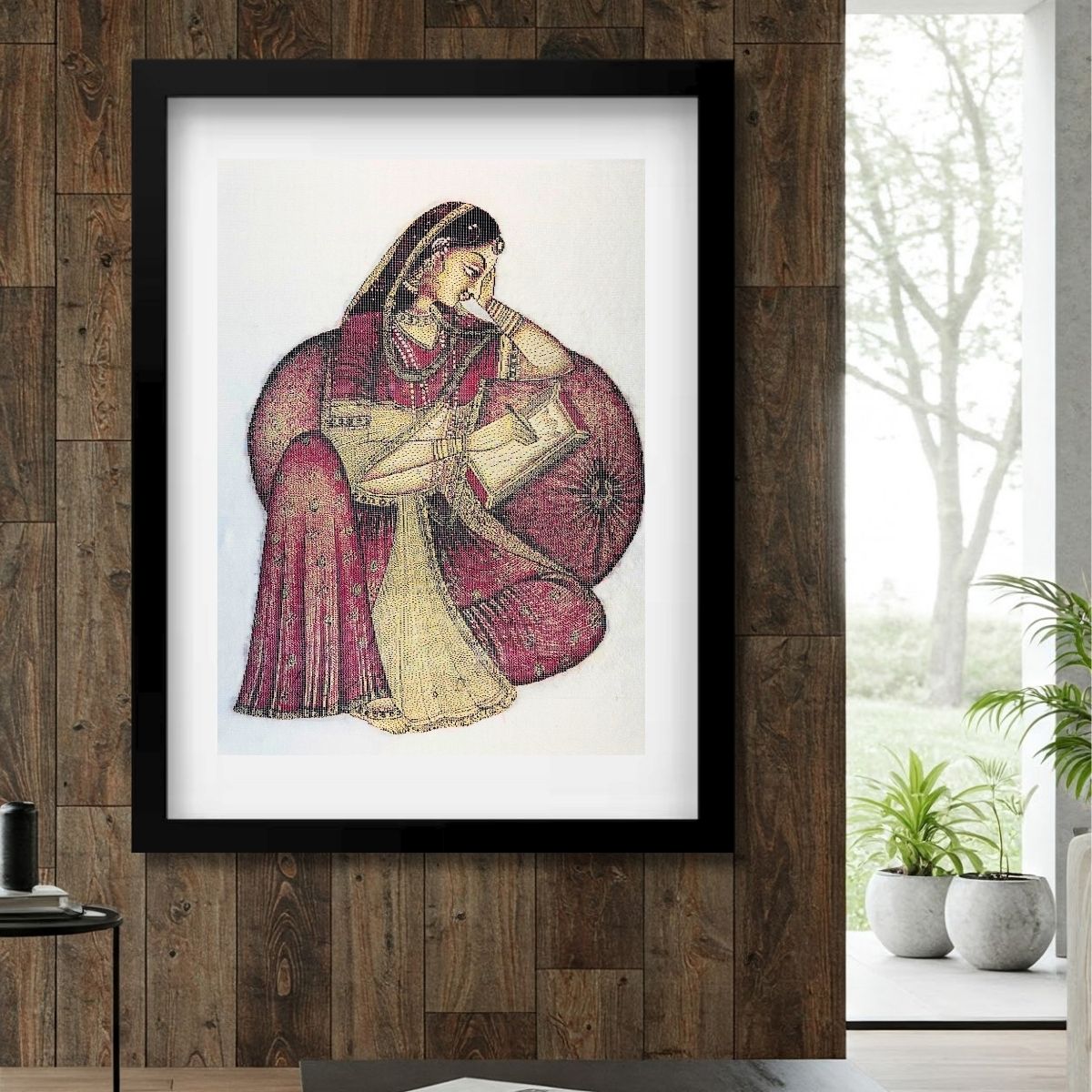 Indian Royal Princess, Indian folk art | Pure Kanjivaram Silk Art | Handloom