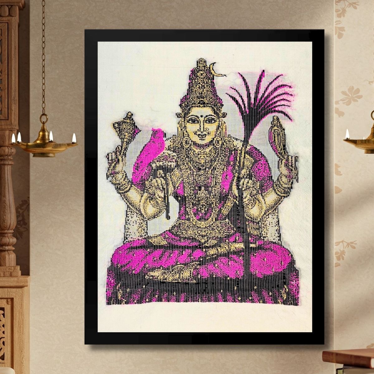 Kamakshi Amman | Pure Kanjivaram Silk Art | Handloom | Essentials Series