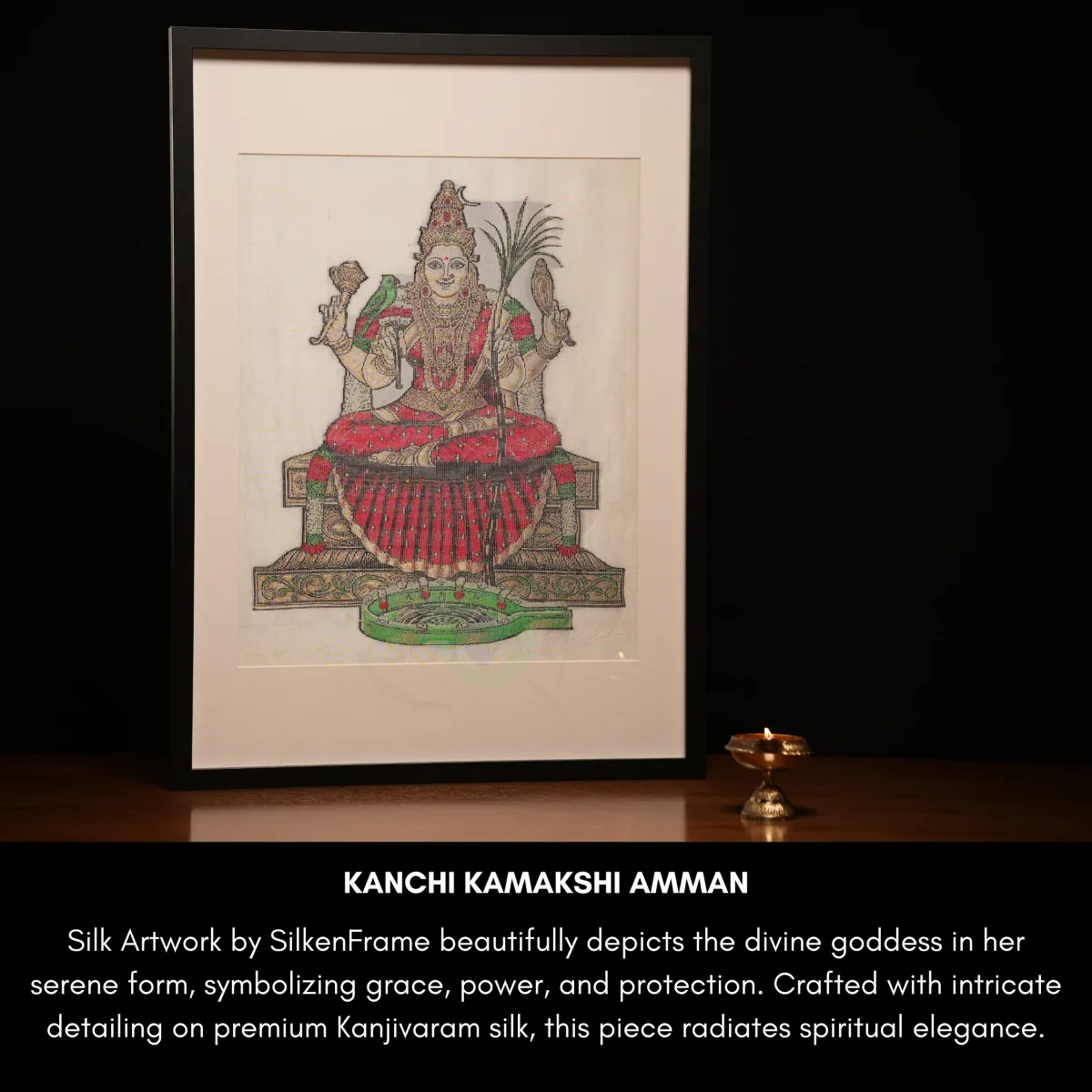 kanchi-kamakshi-amman-pure-kanjivaram-silk-art-handloom-premium-series-home-decor-frame.webp