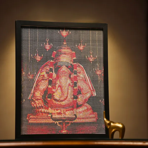 Karpaga Vinayagar | Pure Kanjivaram Silk Art | Handloom | Traditional Series
