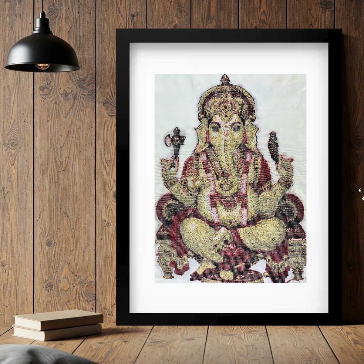 Lord Ganesha | Pure Kanjivaram Silk Art | Handloom