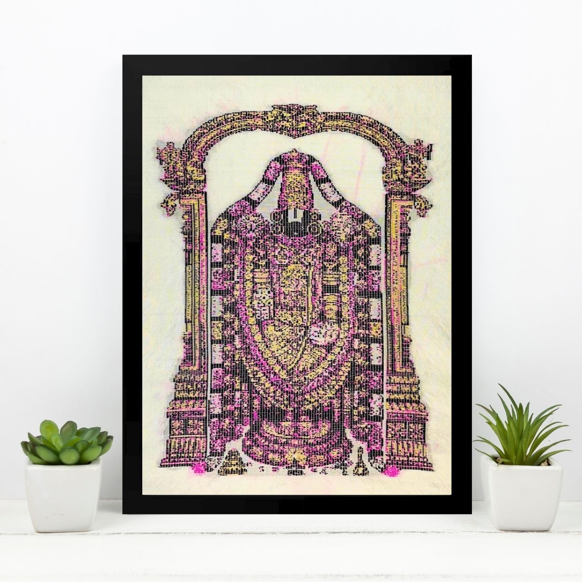 Lord Venkateswara | Pure Kanjivaram Silk Art | Handloom	| Essentials Series