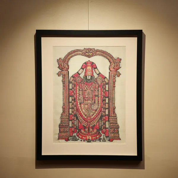 Lord Venkateswara | Pure Kanjivaram Silk Art | Handloom