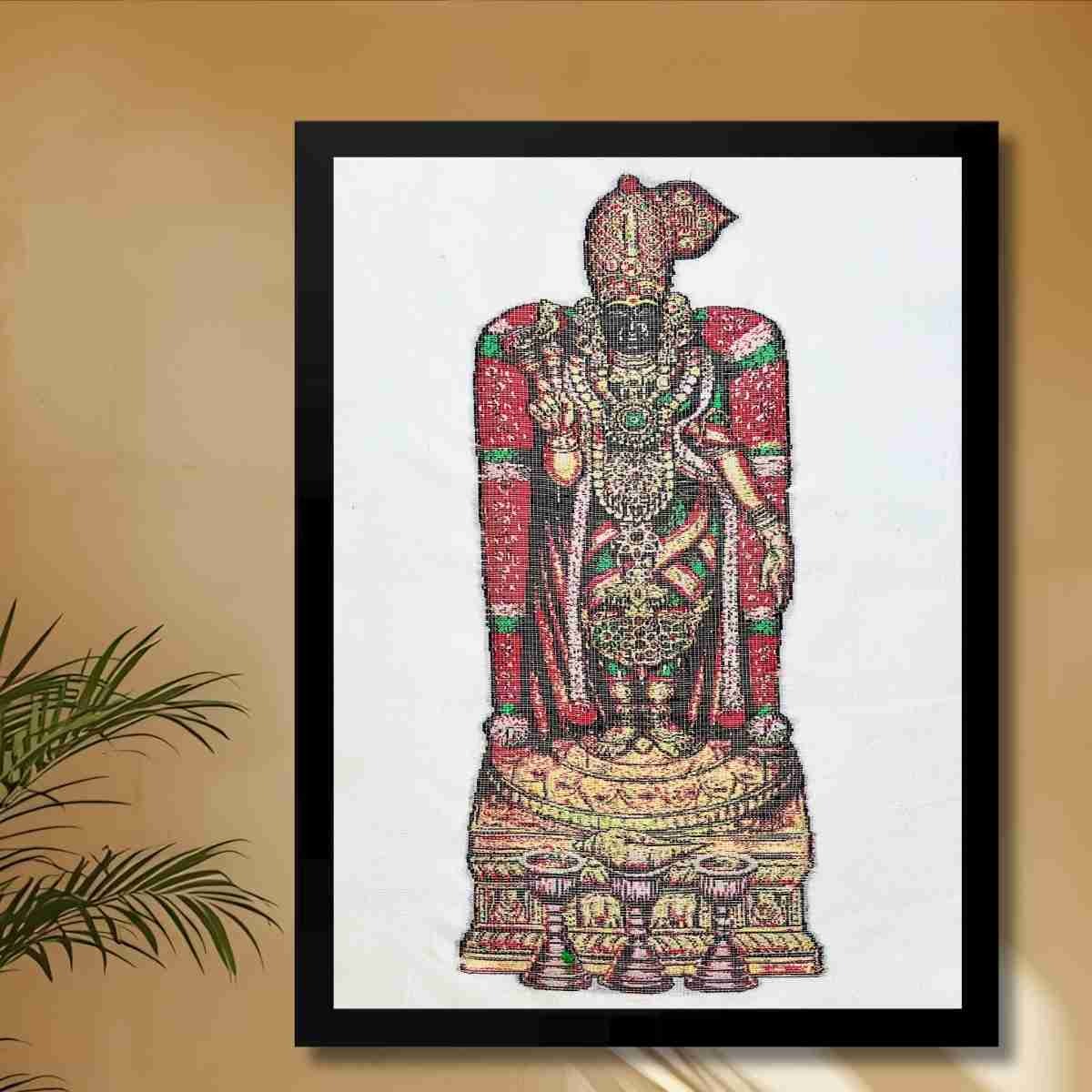 Madurai Meenakshi Amman | Pure Kanjivaram Silk Art | Handloom | Premium Series