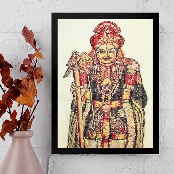 Murugan Raja Alangaram | Pure Kanjivaram Silk Art | Handloom | Essentials Series