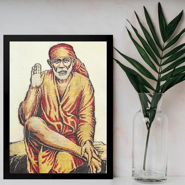 Shirdi Sai Baba | Pure Kanjivaram Silk Art | Handloom | Essentials Series