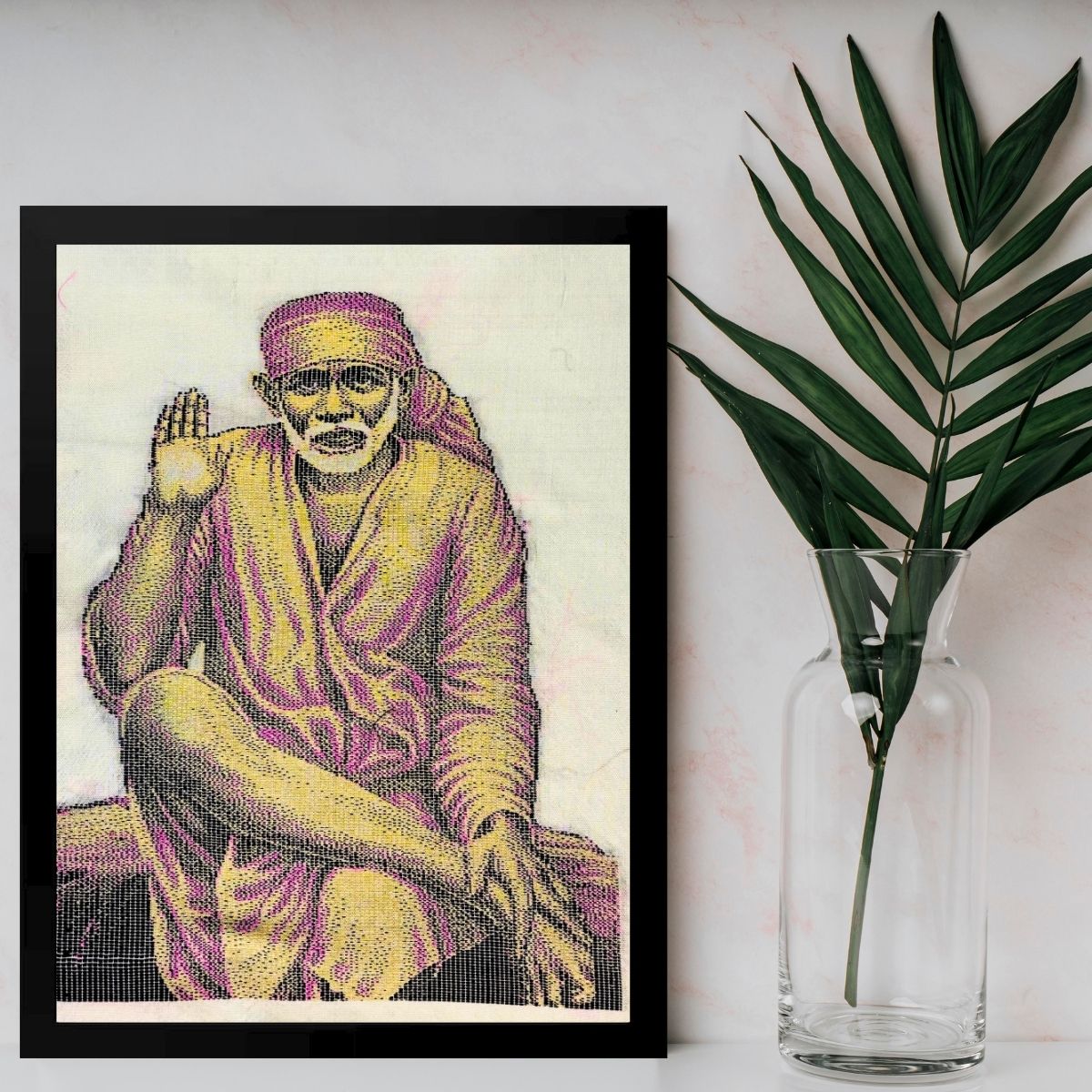 Shirdi Sai Baba | Pure Kanjivaram Silk Art | Handloom | Essentials Series
