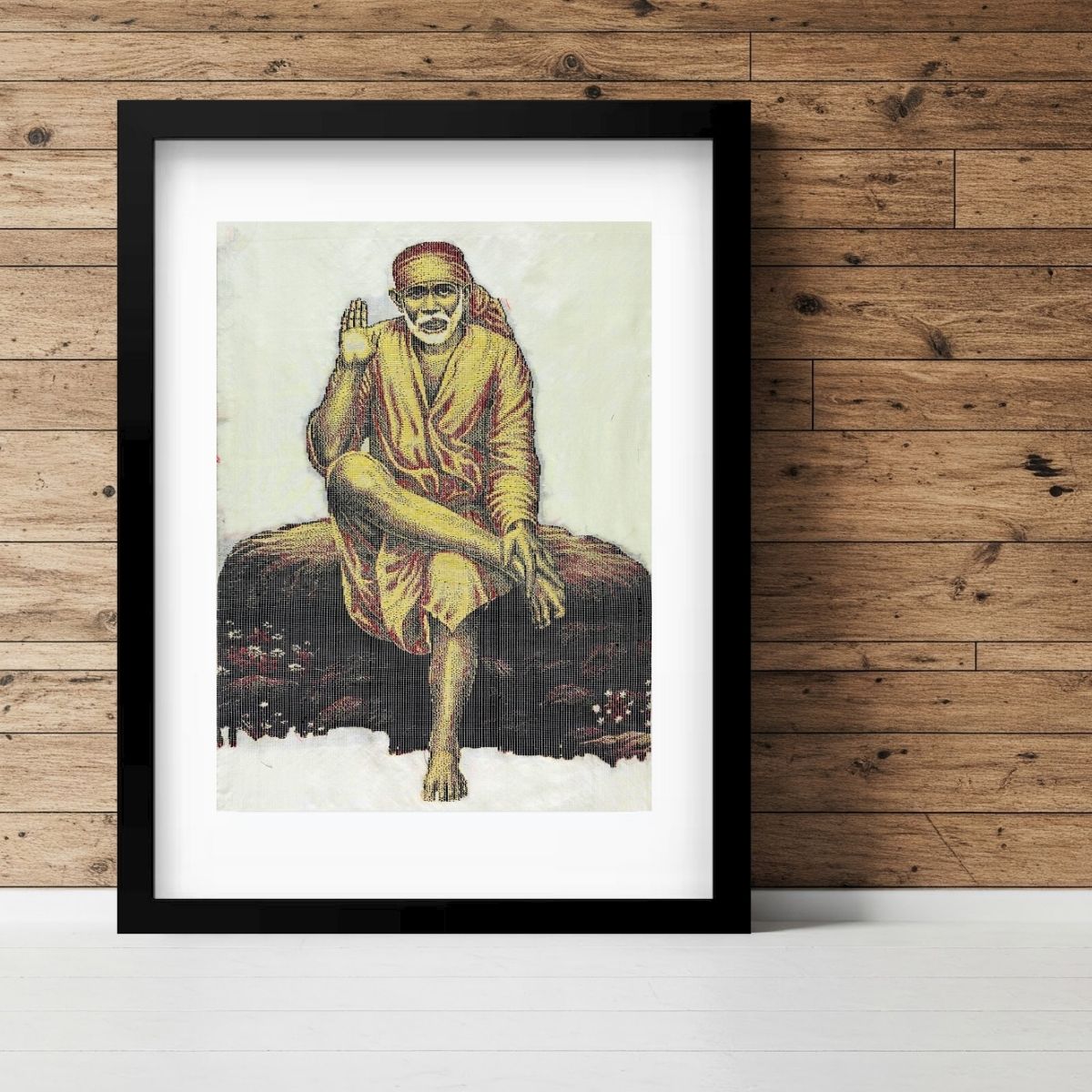 Shirdi Sai Baba | Pure Kanjivaram Silk Art | Handloom