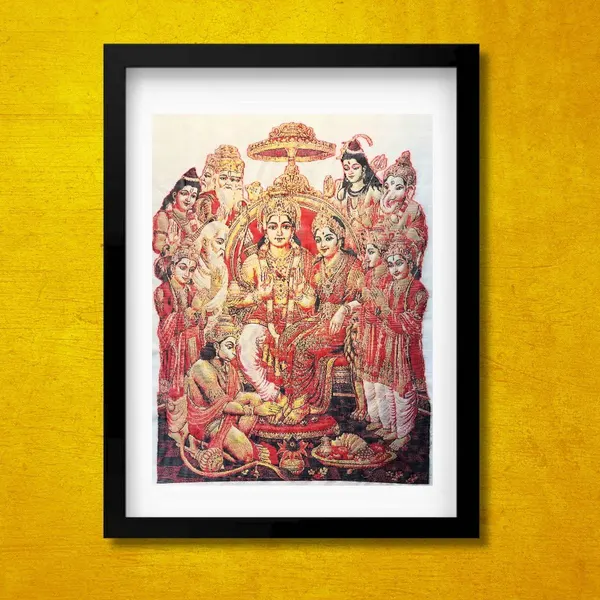 Sri Rama Pattabhishekam | Pure Kanjivaram Silk Art | Handloom | Traditional Series